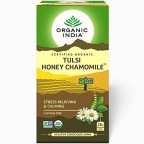 Organic India TULSI HONEY CHAMOMILE 25 Tea Bags, Stress Relieving & Calming